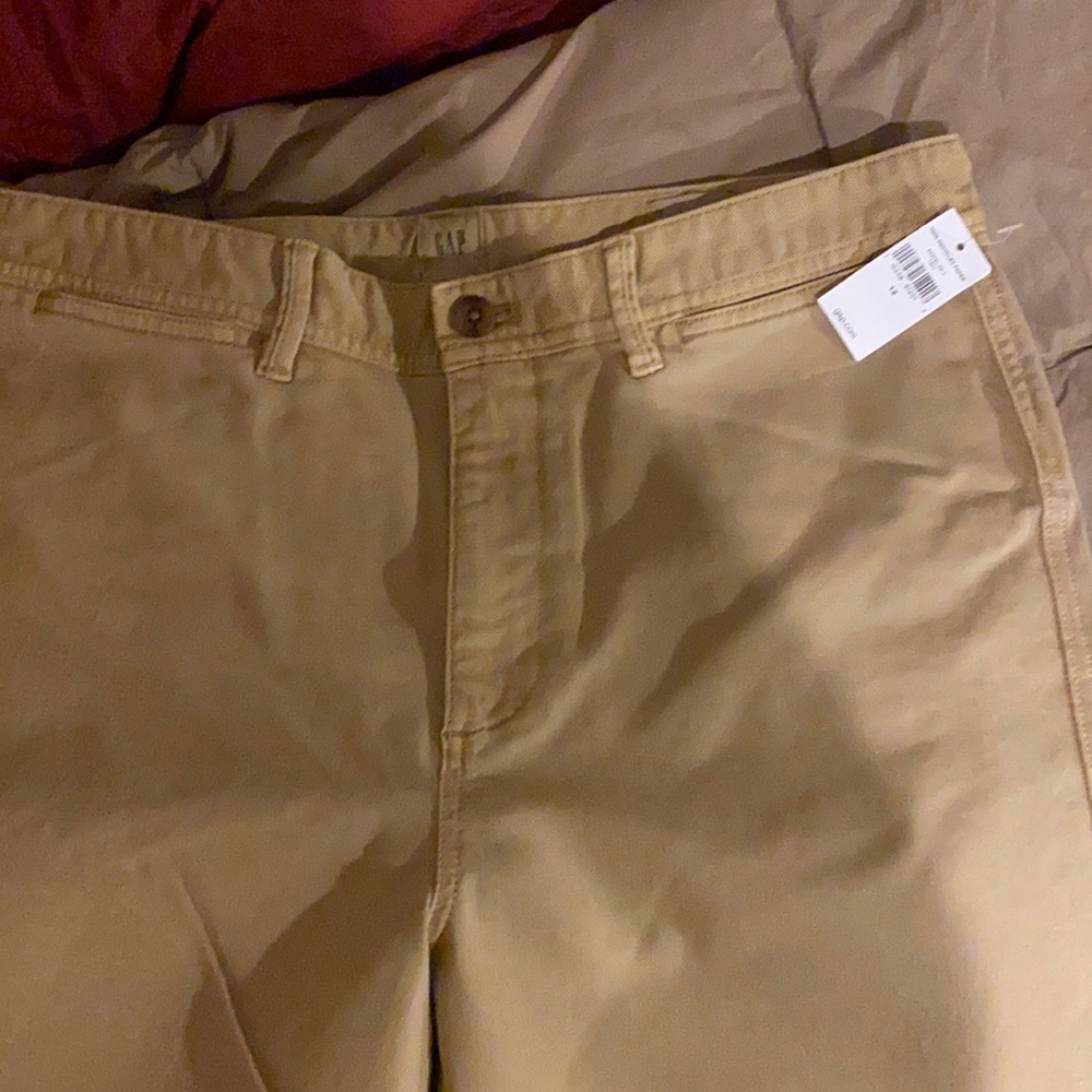 Tan gap wide leg kahki pants